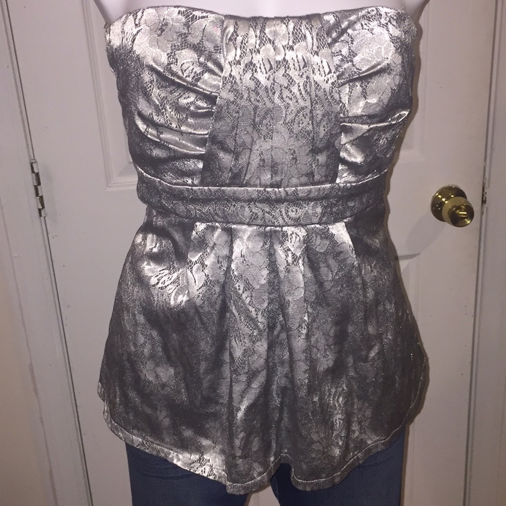 Silver lace Top